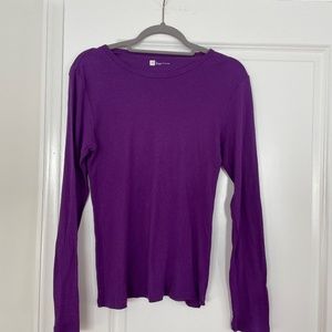 GAP Purple Long-Sleeve T-Shirt